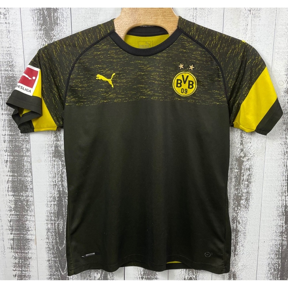 Puma Borussia Dortmund Pulisic 22 Away Soccer Jersey Black Yellow Men XL BVB